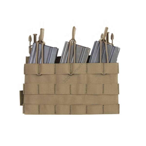 warrior Detachable Triple MOLLE Open Pouch - clip rpc - coyote tan