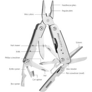 roxon pinza multiuso m2 multitool mini 14 funzioni